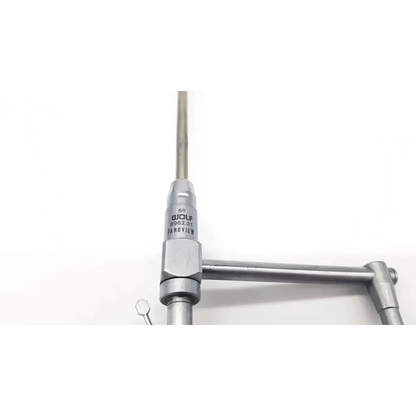 Silver-colored metal wolf 8962.31 panoview 5° endoscope with cylindrical body and engraved model da54-15 markings