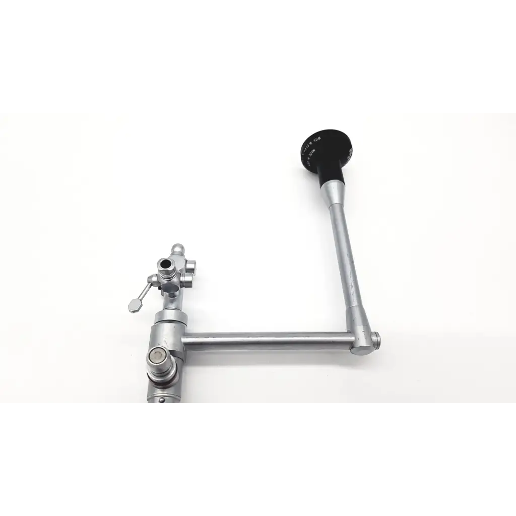Silver metallic panoview 5° endoscope with black ergonomic handle and articulated joint model da54-15