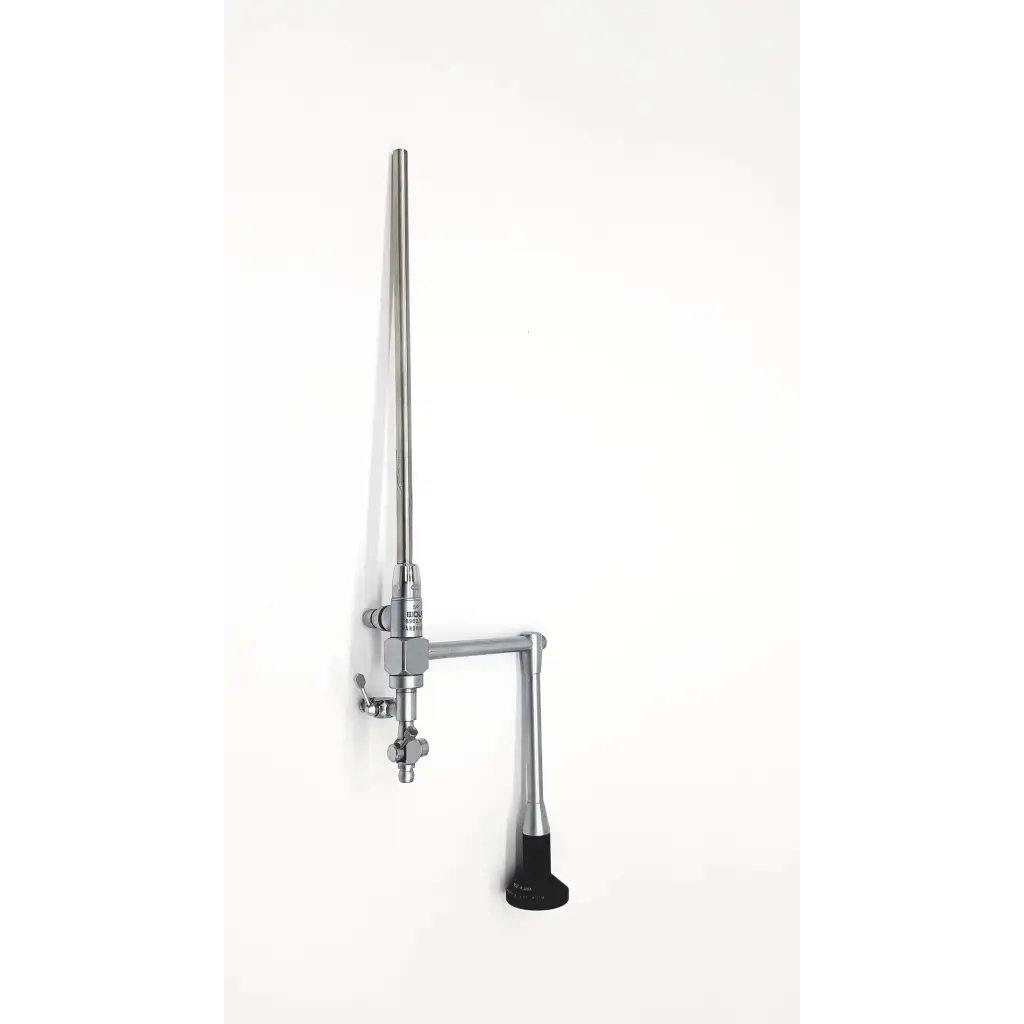 Silver metallic wolf 8962.31 panoview 5° endoscope with long slender shaft and black rubberized grip da54-15 model
