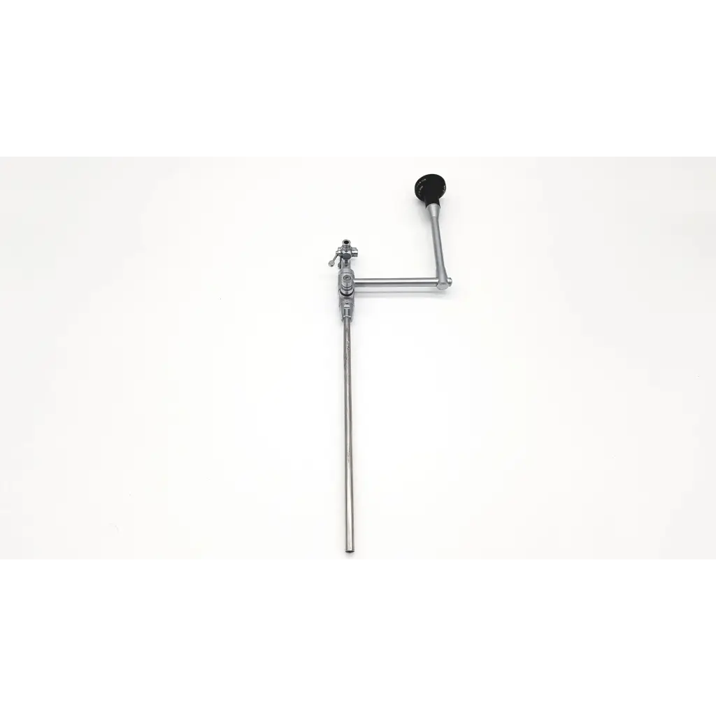 Silver metallic panoview 5° endoscope wolf 8962.31 with long shaft and black spherical tip for surgical use