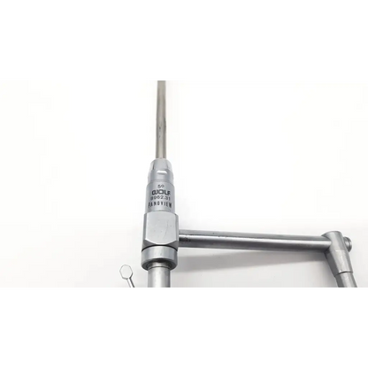 Silver-colored precision-engineered micrometer with hexagonal knob and engraved markings for wolf 8962.31 panoview 5° endoscope da54-15