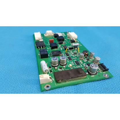 Green printed power circuit board with capacitors and integrated circuits for Topcon TRC-NW6SF retinal camera