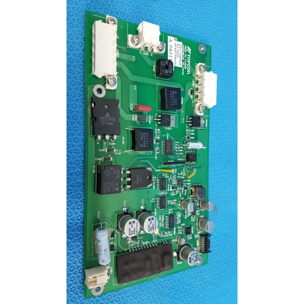 Green power circuit board with white connectors for Topcon trc-nw6sf retinal camera xe-pcb 4042758000