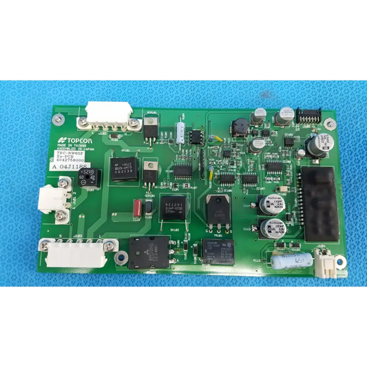 Green topcon tpc-nw68f power circuit board with white connectors for retinal camera topcon trc-nw6sf