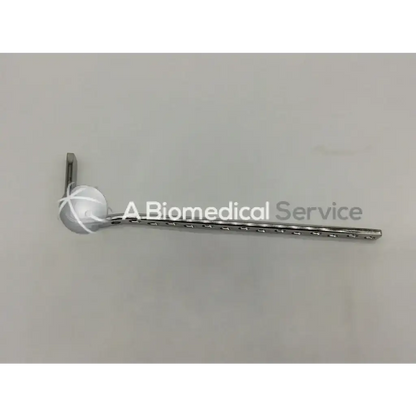 Silver-colored metallic spinal fusion rod xSynthes 237 Spez 6710 with 16 pre-drilled holes ad5-179 121322sm