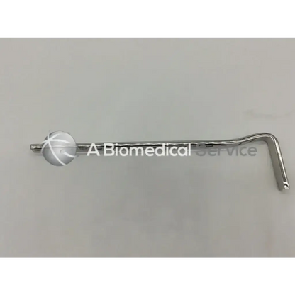 Silver metallic surgical instrument xSynthes 237 spez 6710 with curved handle and spherical end featuring 16 holes ad5-179