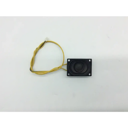 Black rectangular 4028cp horn speaker with yellow wiring attached showing the back side of the horn speaker