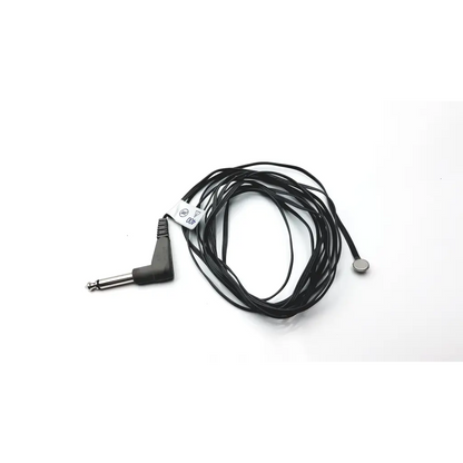 Black coiled audio cable with 1/4-inch stereo plug and small circular microphone for ysi 409b reusable temperature probe