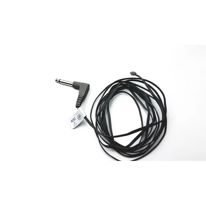 Black coiled audio cable with gray 90-degree angled jack connector for ysi 409b reusable temperature probe cable connection