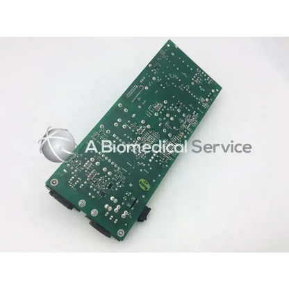 Green rectangular rev b power board z-axis with silver solder points and black connectors for electronic use