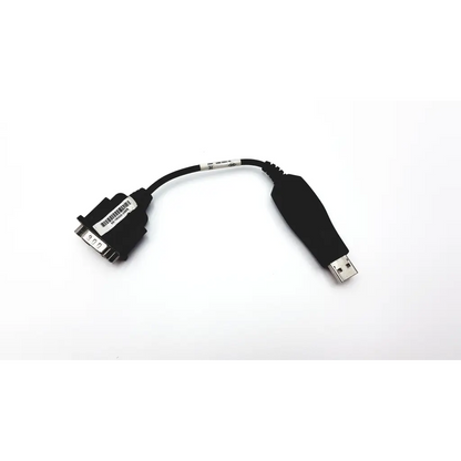 Black zebra 50-16000-386r cable assembly serial to usb converter cable with flexible sheath and metallic connectors