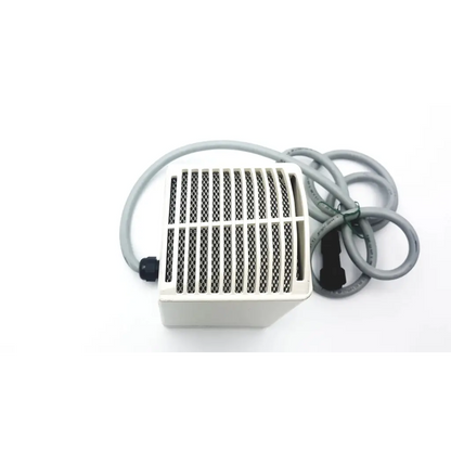 Off-white rectangular zeiss hbo mercury burner lamp with mesh grille and gray power cord for burner lamp fluorescence
