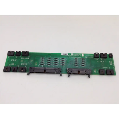Green circuit board with black connectors and labeled components for zeiss humphrey 740 cub interconnect projector pcba