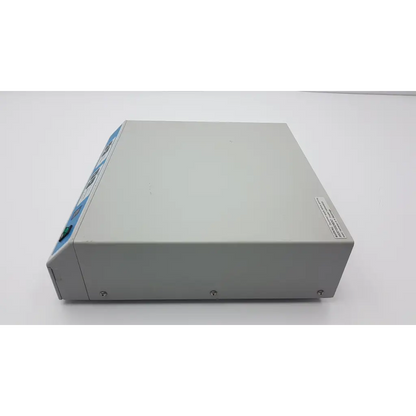 Gray rectangular zeiss medilive camera control unit with blue and white label on the side for camera control use