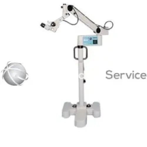 White zeiss opmi 11 surgical operating microscope with articulated arms and digital display panel on s21 stand