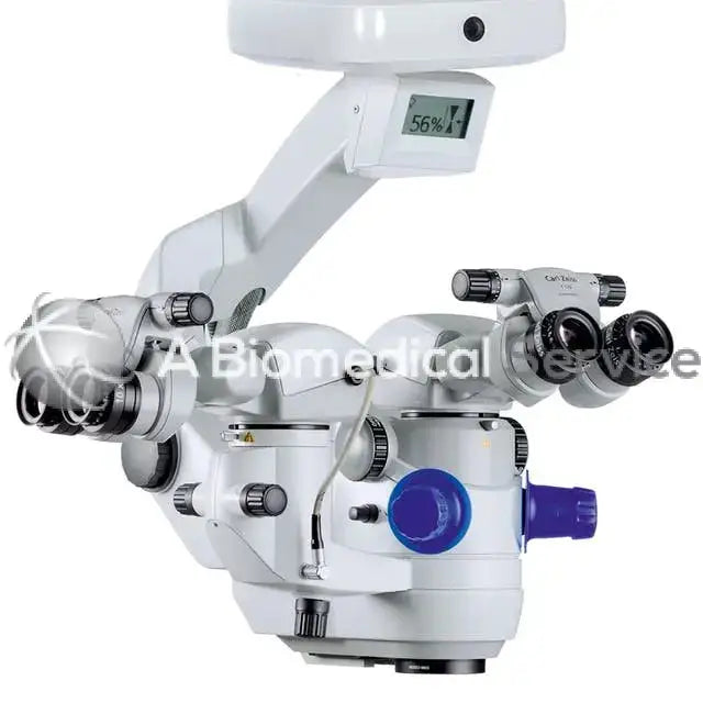 White zeiss opmi lumera 700 surgical microscope with digital display at 56 percent magnification for biomedical service
