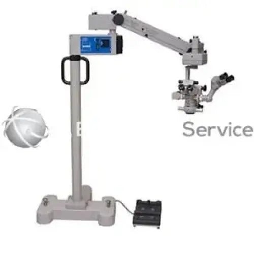 Gray zeiss opmi mdu dental operating microscope with articulated arm and digital display on s5 stand