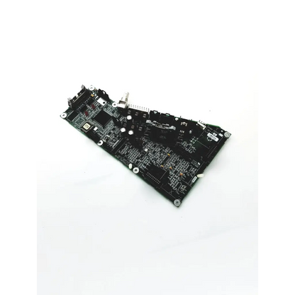 Black rectangular zeiss pcba optics head controller board with silver solder points and electronic components