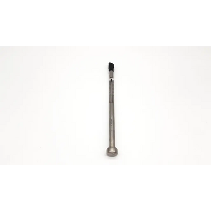 Silver-colored metal thermometer with black cap and markings for medical instrument da54-206 use by Zimmer