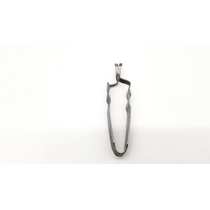 Black metal orthopedic holding forceps with curved ergonomic handle and serrated gripping ends for precise holding
