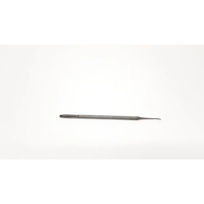 Silver-toned sharp hook da54-218 watchmaker tool with textured grip and fine curved tip by zimmer 2446-39