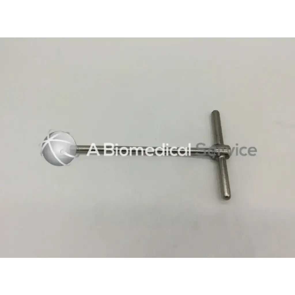 Stainless steel Zimmer 4033-27 pin retractor with spherical head and t-shaped handle for surgical use