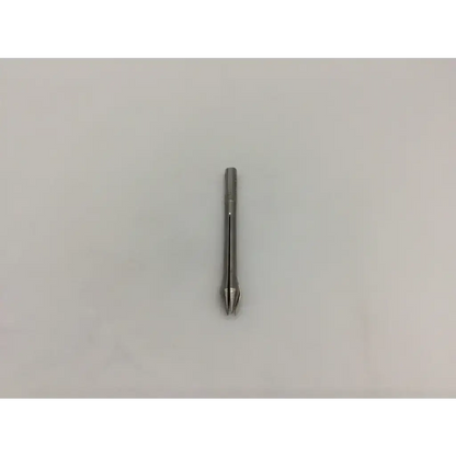 Silver metal Zimmer 819-02 collet drill bit with pointed multi-faceted tip and cylindrical shaft for collet ac4-156 use