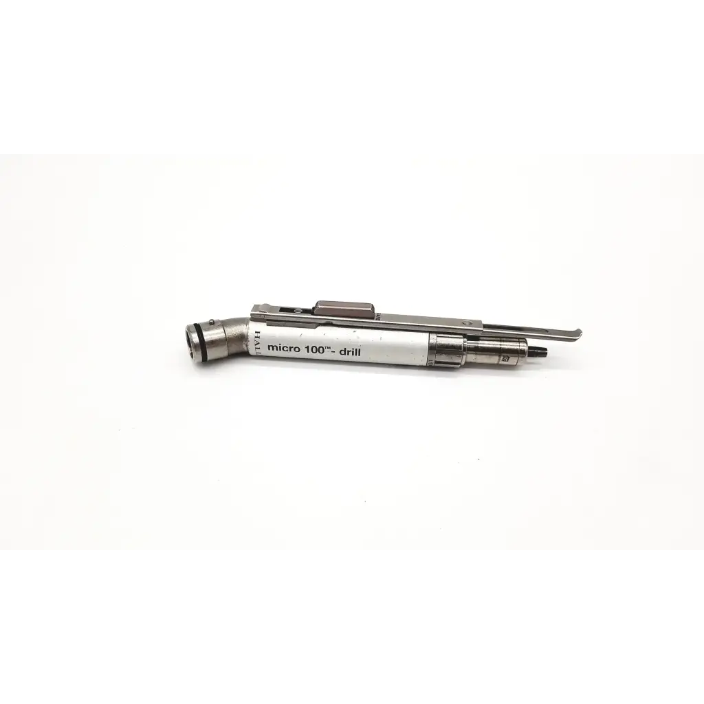 Zimmer Hall Micro 100 drill medical instrument in silver and white with metallic components for precise surgical use