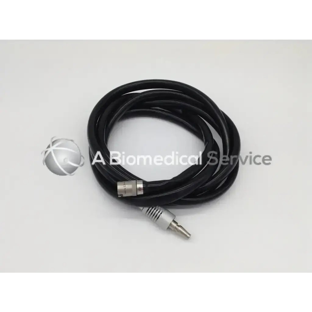 Black coiled medical cable with metallic connectors for zimmer linvatec hall surgairtome two pneumatic set