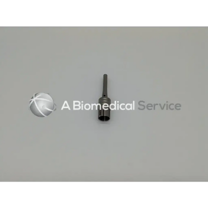 A sleek metallic surgical instrument with a cylindrical body and tapered tip from zimmer linvatec hall surgairtome two set