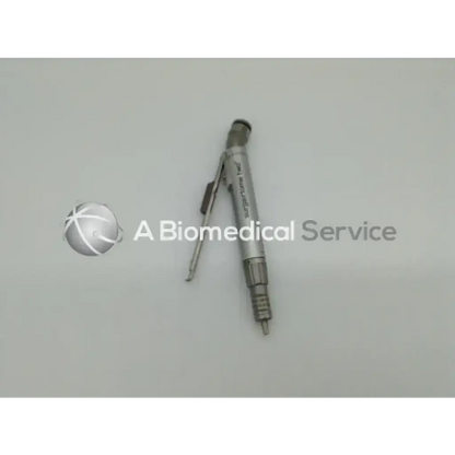 Silver metallic surgical compass with adjustable arms from zimmer linvatec hall micro 100 pneumatic set with surgairtome two