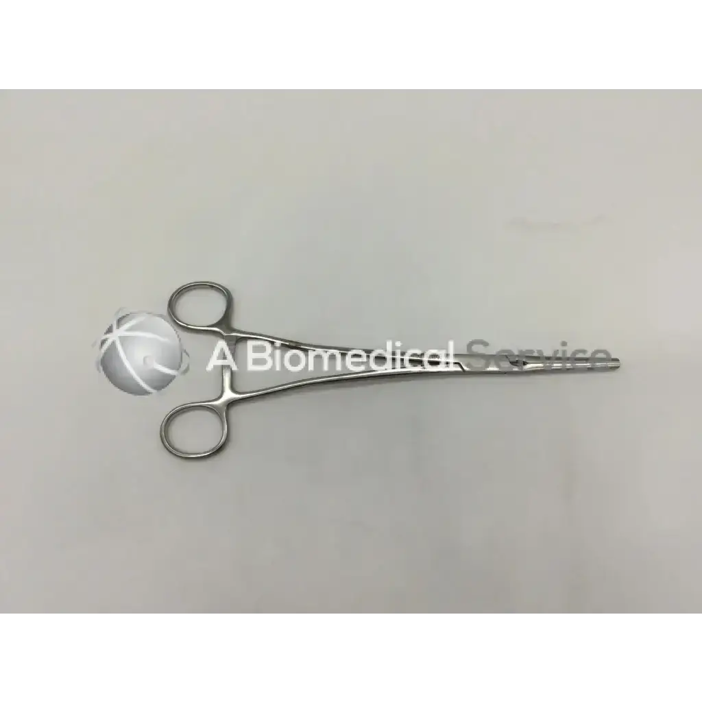Stainless steel zsi z16075gy straight surgical clamp with rounded handles and polished finish for precise use