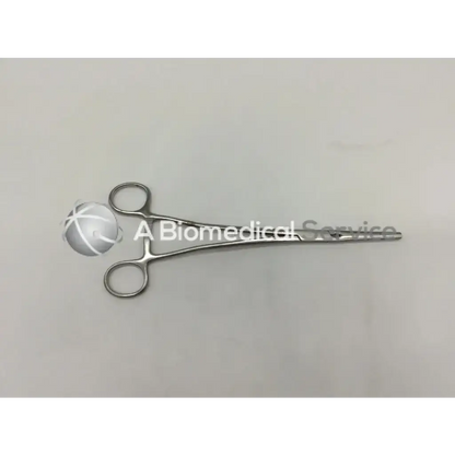 Stainless steel zsi z16075gy straight surgical clamp with rounded handles and polished finish for precise use