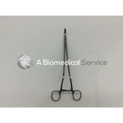 Stainless steel surgical forceps with clamp angled offset handle and polished precision-engineered jaws