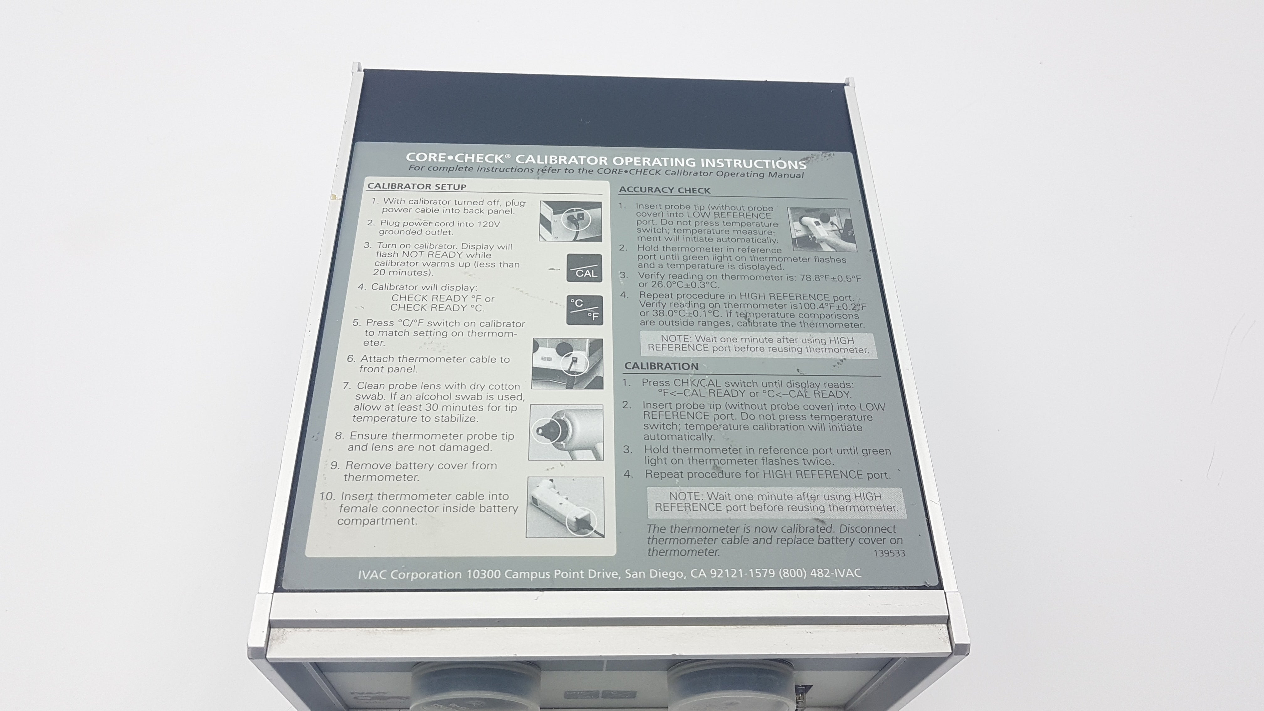 Load image into Gallery viewer, A Biomedical Service Ivac Core Calibrator 900 70.00