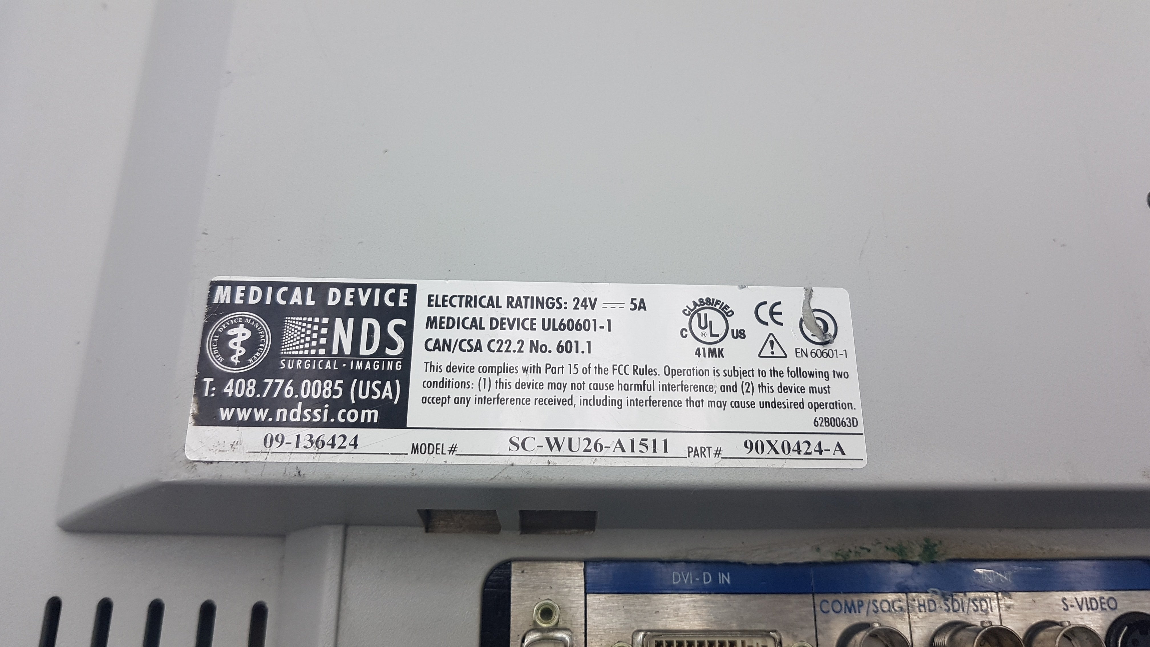 Load image into Gallery viewer, A Biomedical Service NDS Radiance SC-WU26-A1511 HD Monitor 1430.00