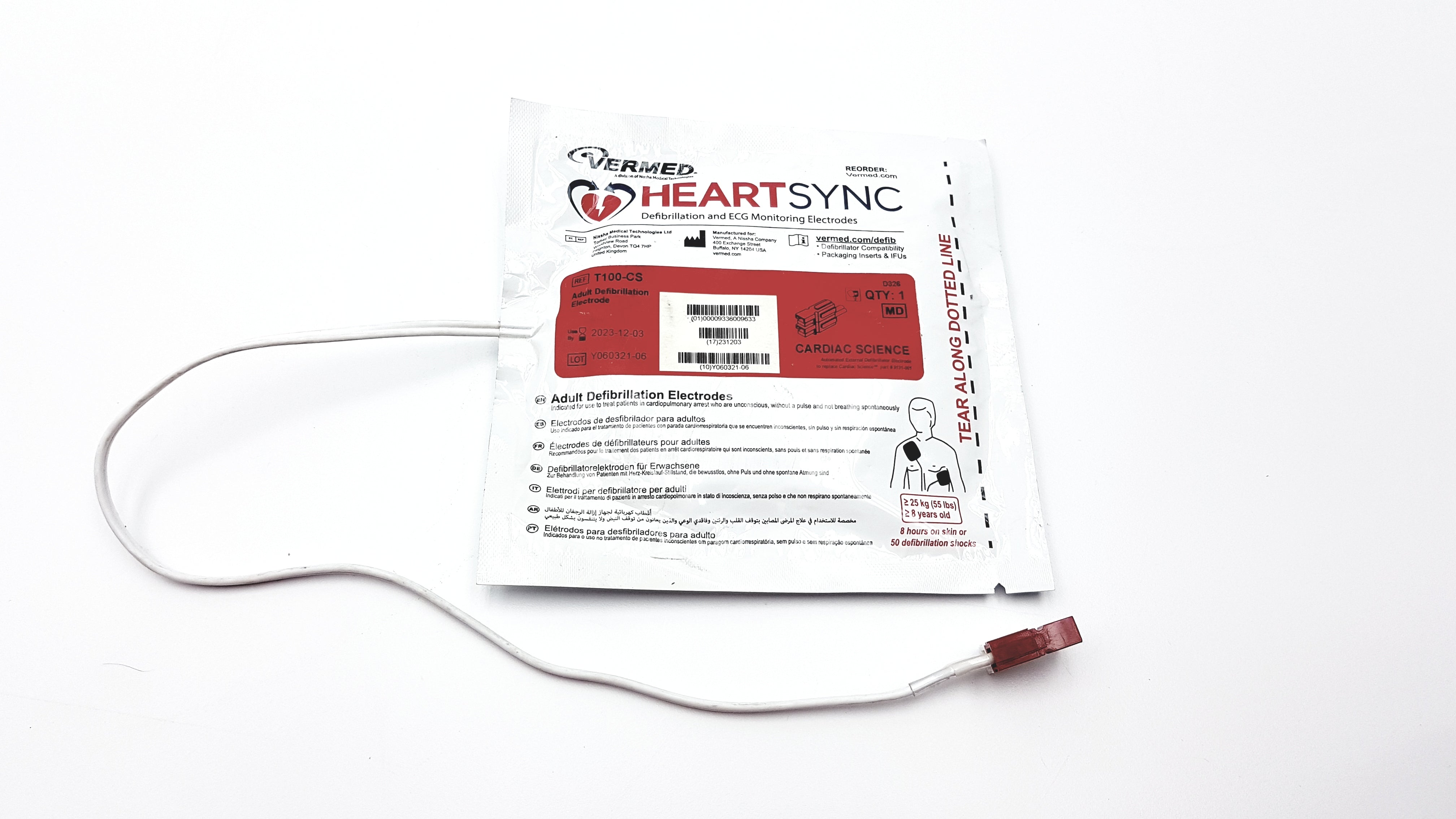 Load image into Gallery viewer, A Biomedical Service Vermed HeartSync T100-CS Adult Defibrillation and ECG Monitoring Electrodes 30.00