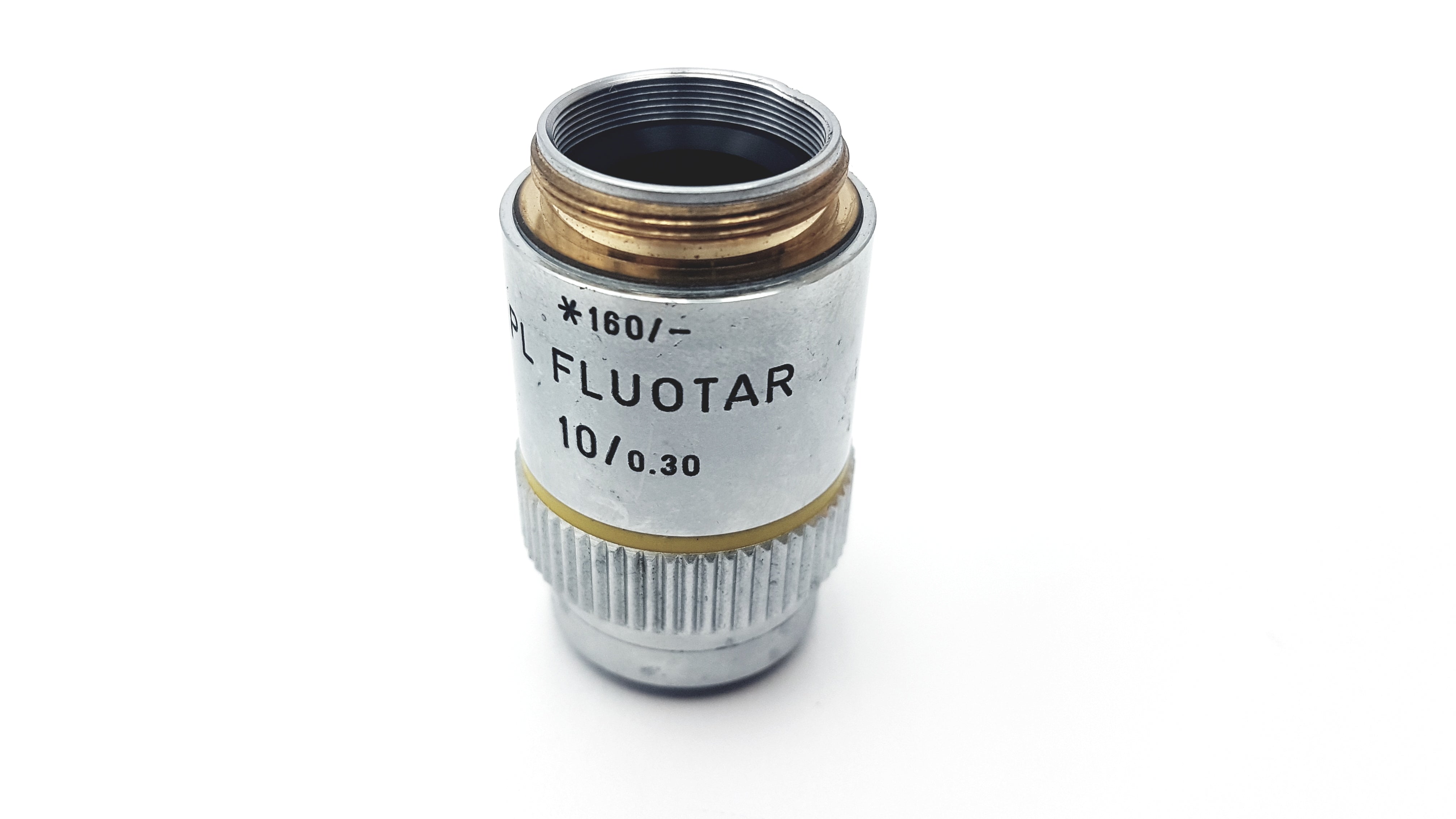 Load image into Gallery viewer, A Biomedical Service Leitz NPL Fluotar 10X/0.30 Microscope Objective Lens 160mm Fluorite 150.00