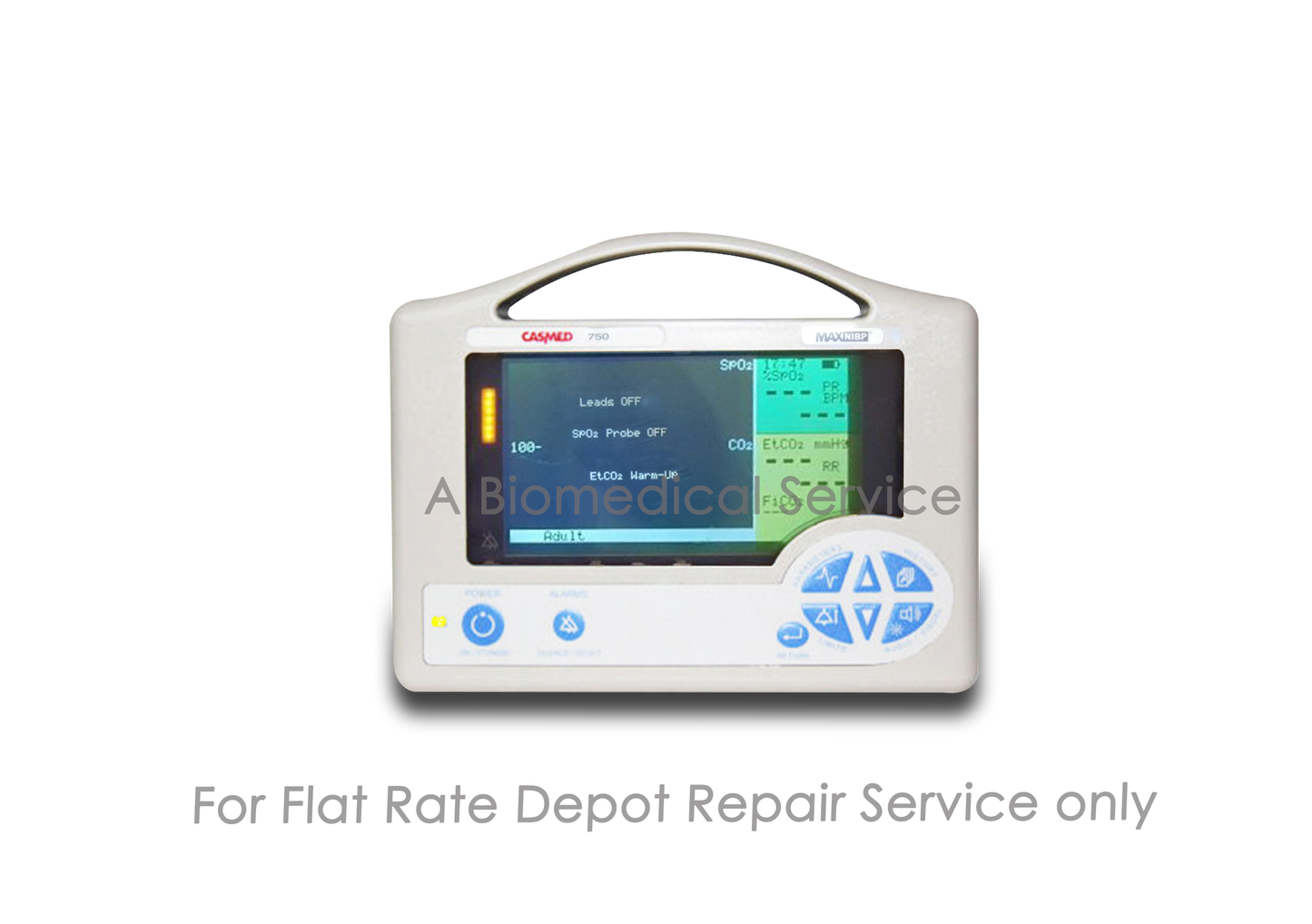 Casmed 750 etcO2 Vital Signs Monitor Repair Service Casmed