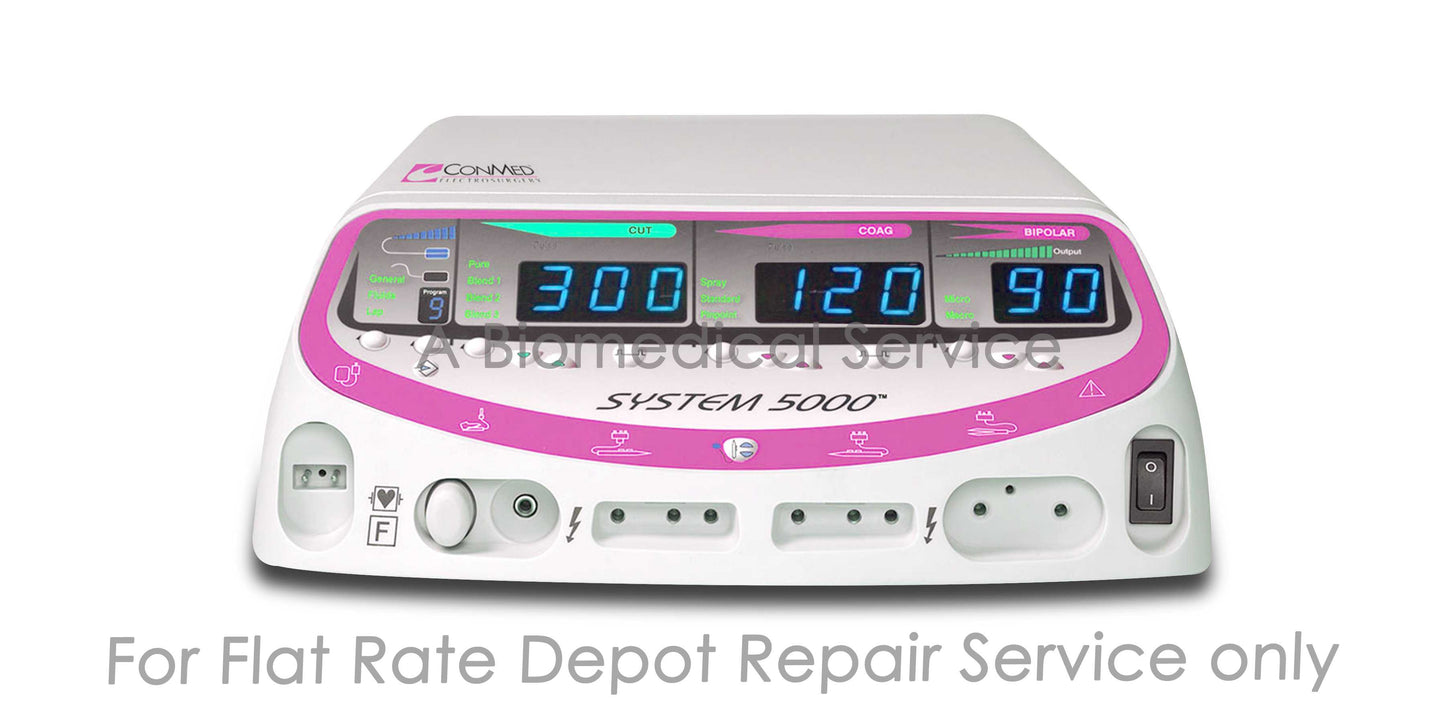 Conmed System 5000 Electrosurgical Unit Repair Service Conmed