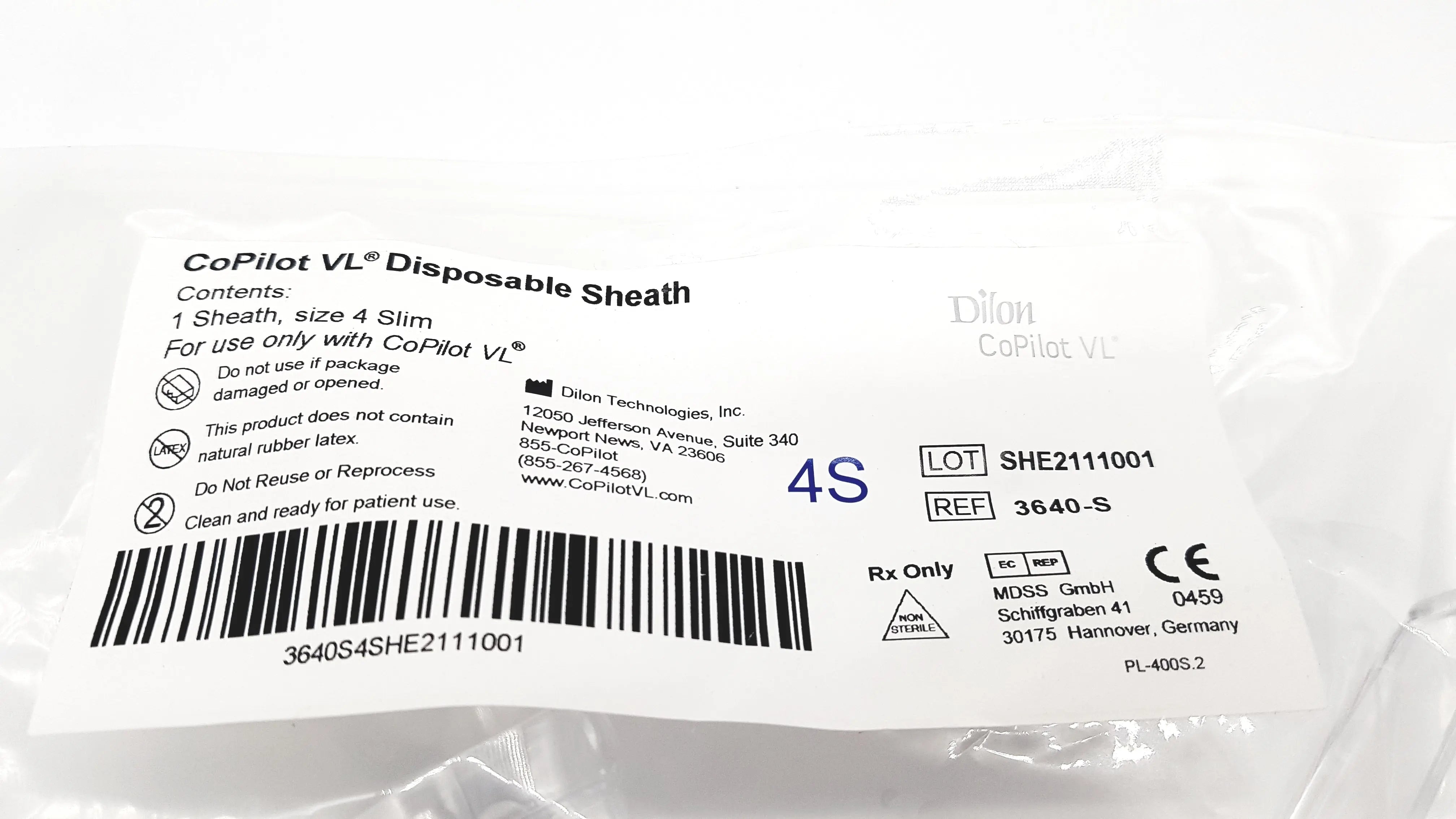 Load image into Gallery viewer, A Biomedical Service DILON COPILOT VL DISPOSABLE SHEATH SIZE 4 