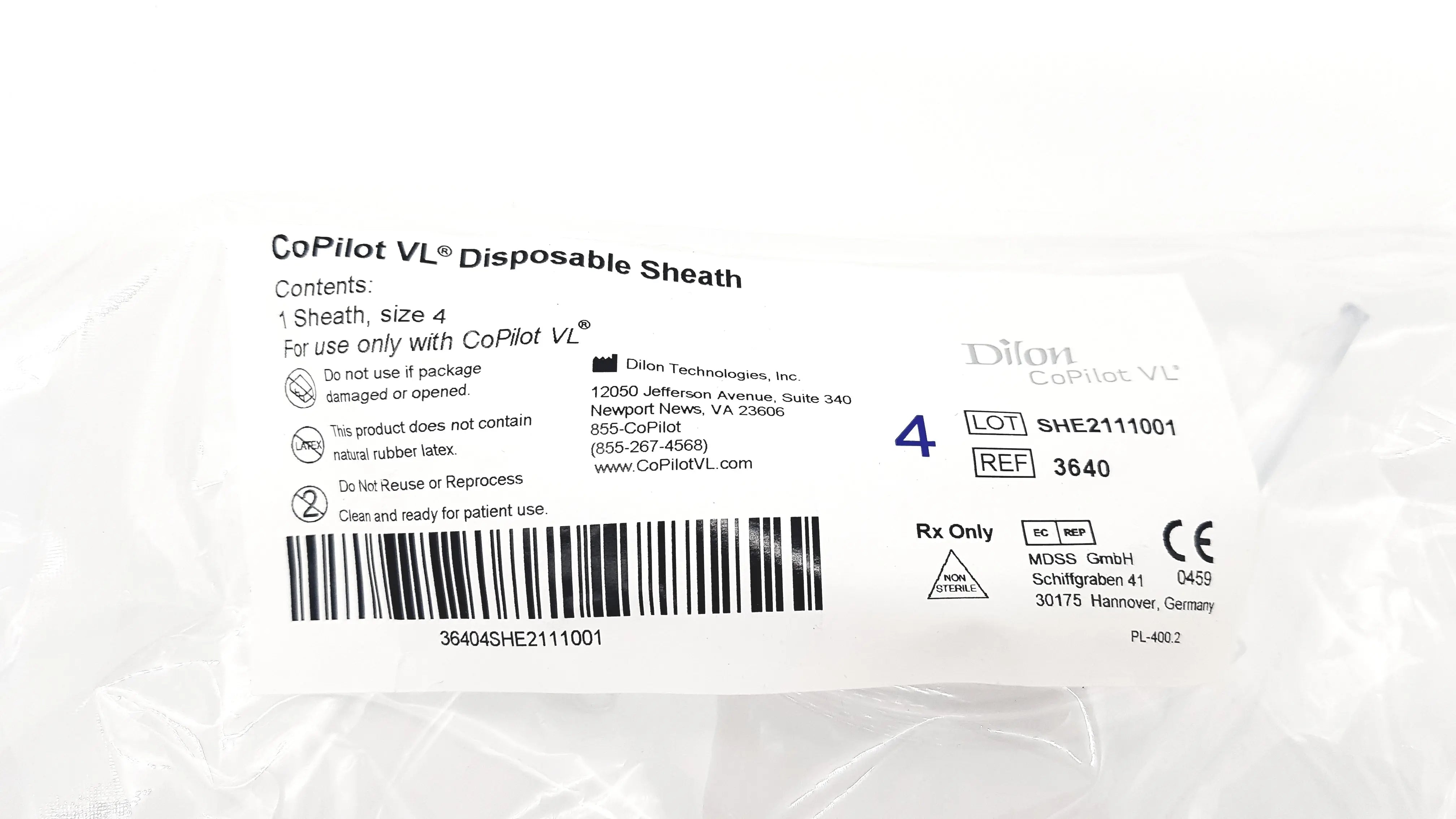 Load image into Gallery viewer, A Biomedical Service Dilon CoPIiot VL Disposable Sheath Size 4 