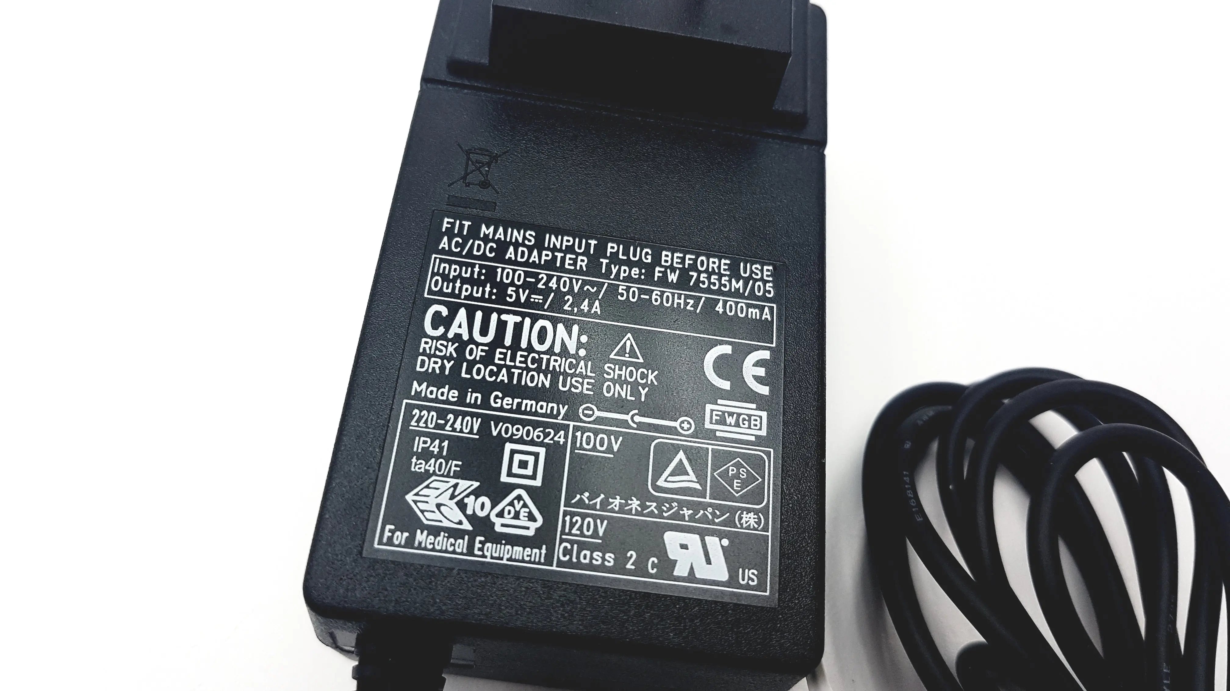 Load image into Gallery viewer, A Biomedical Service Enteralite Infinity FW7555M/05 5V 2.4A AC/DC Charger Adapter 40.00