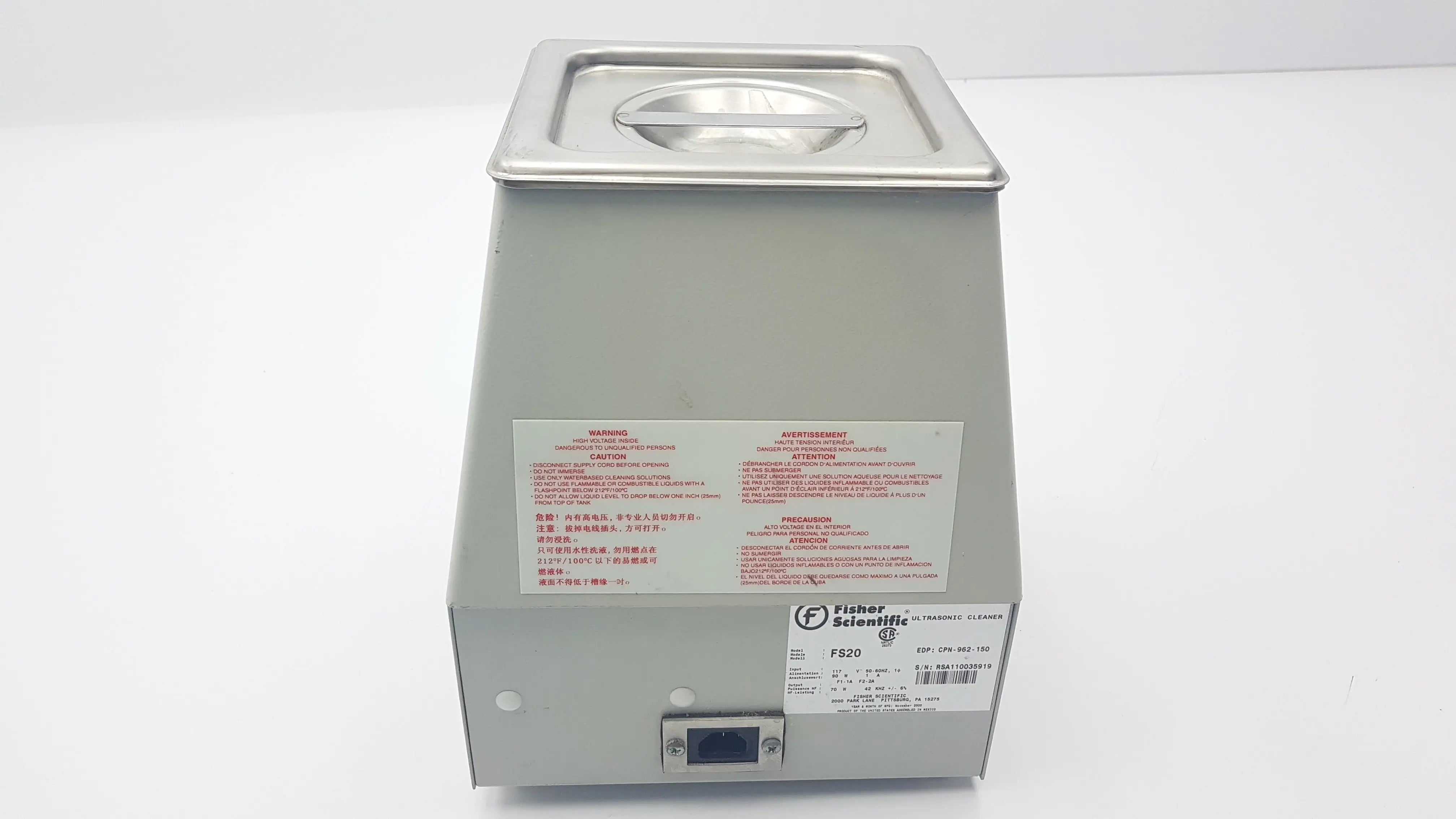 Load image into Gallery viewer, A Biomedical Service Fisher Scientific FS20 Ultrasonic Cleaner 290.00