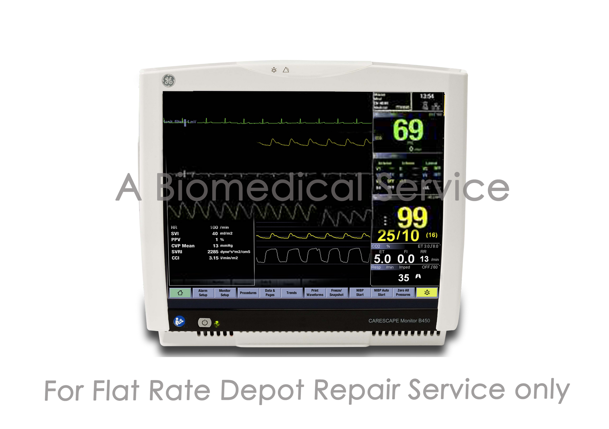 GE Carescape B450 Patient Monitor Repair Service GE