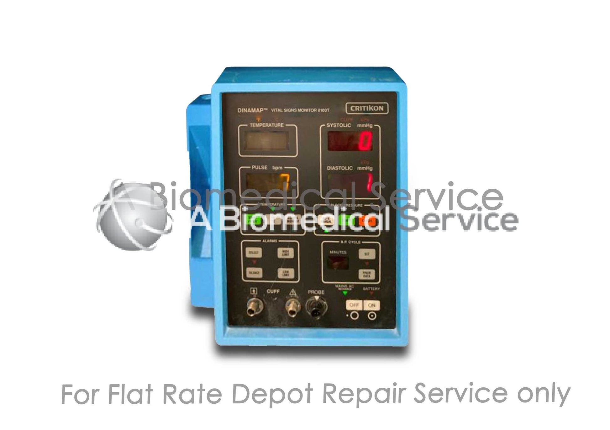 GE Critikon Dinamap 8100T NiBpTemp Vital Signs Monitor Repair Service GE