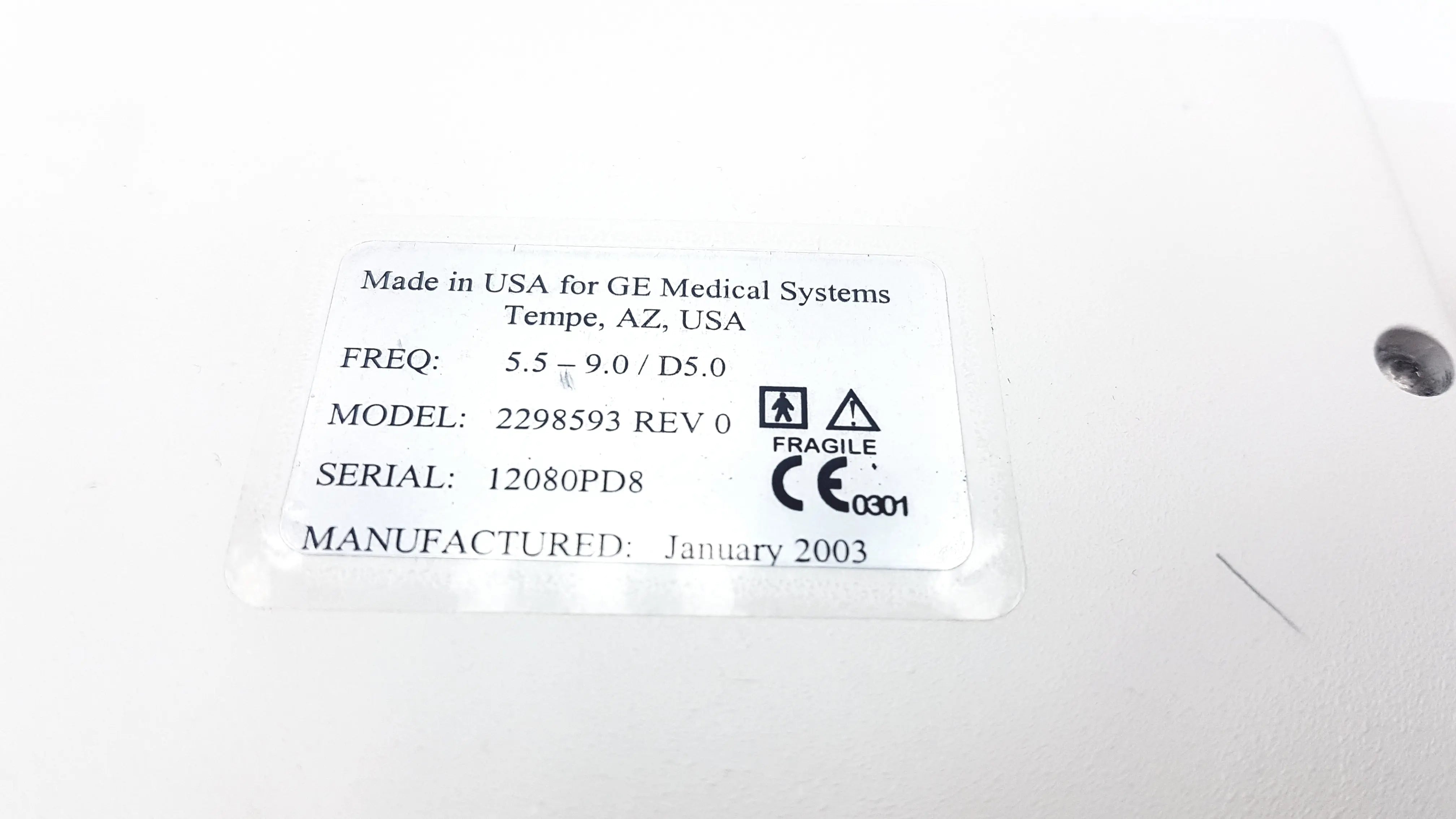 Load image into Gallery viewer, A Biomedical Service GE Medical System 2298593 Rev 0  Ultrasound Transducer 310.00