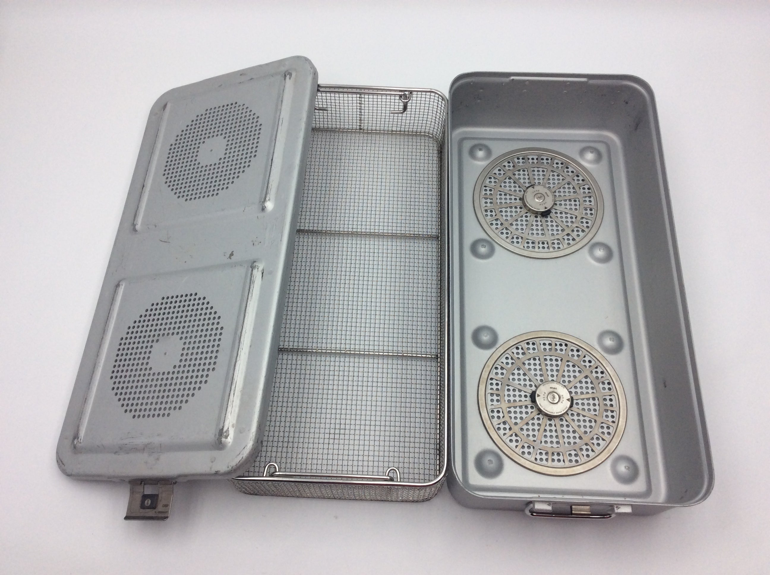 Load image into Gallery viewer, A Biomedical Service Aesculap Sterilization Lid JE601 Sterile Full Size Container JK821 Plates JK100 180.00