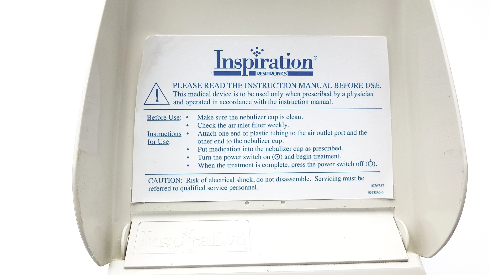 Inspiration Respironics 626 Nebulizer – A Biomedical Service