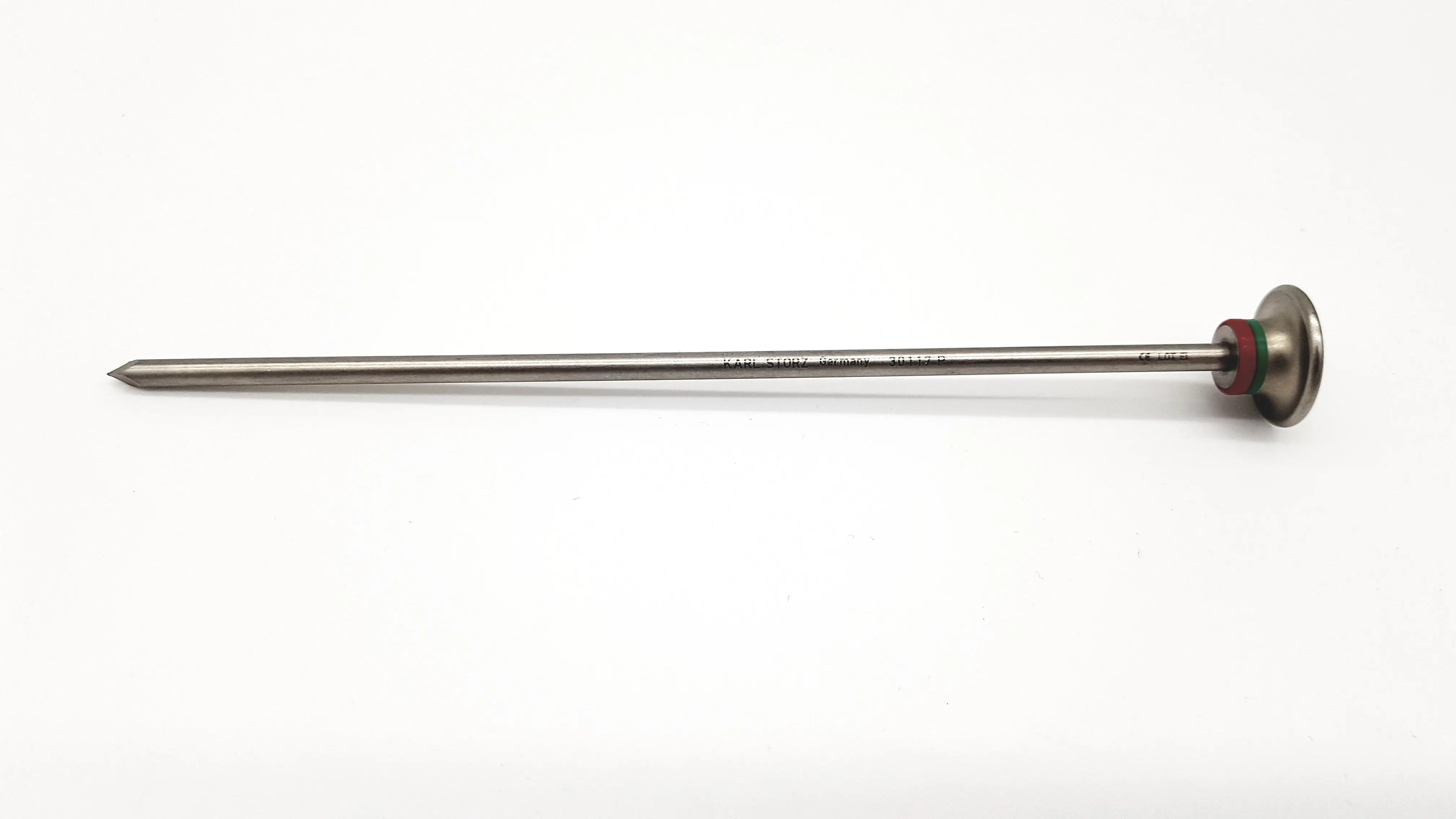 Load image into Gallery viewer, A Biomedical Service Karl Storz Trocar w/ Pyramidal Tip Mdl 30117 PK Red Orange LH AD 